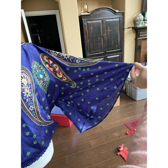 Vtg Y2k One Shoulder Angel Sleeve Top Rampage Women L Satin Fairy Whimsigoth - Picture 13 of 15